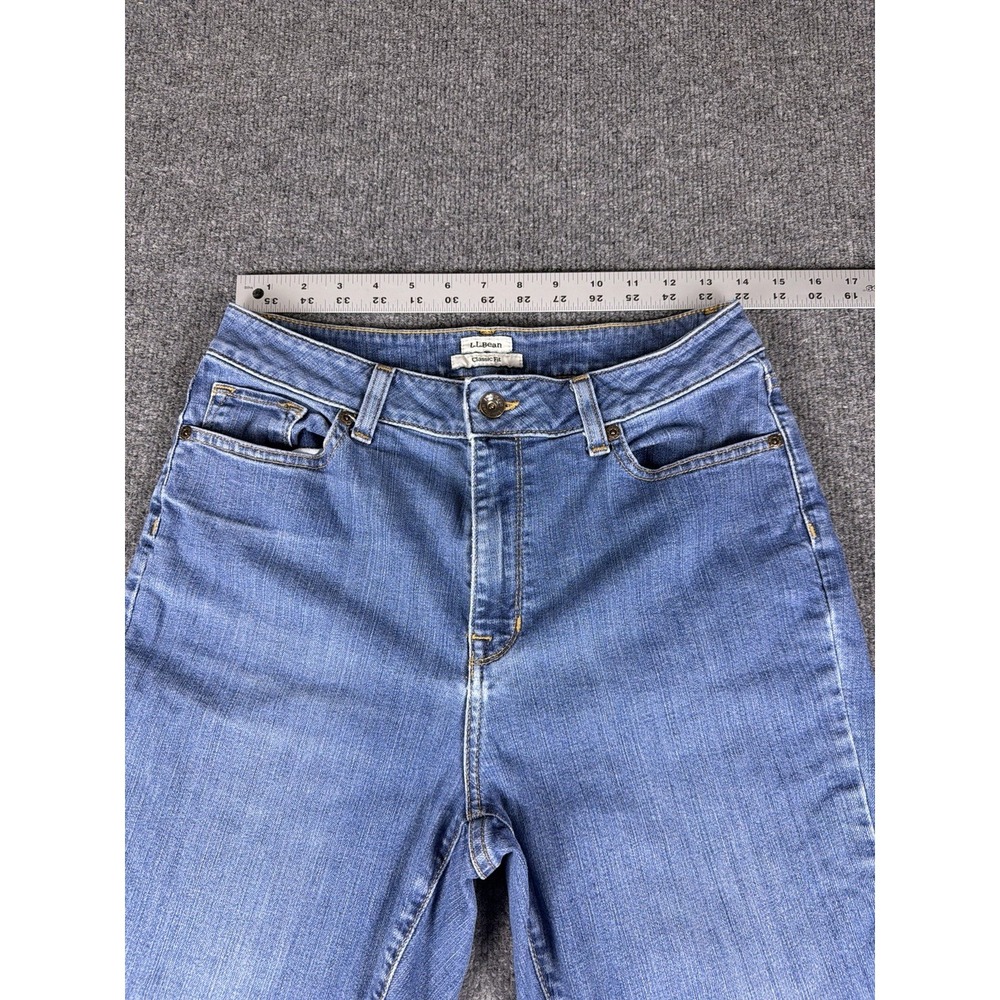 LL Bean Women Jeans Classic Fit Straight Blue Denim Size 10 - Picture 6 of 11
